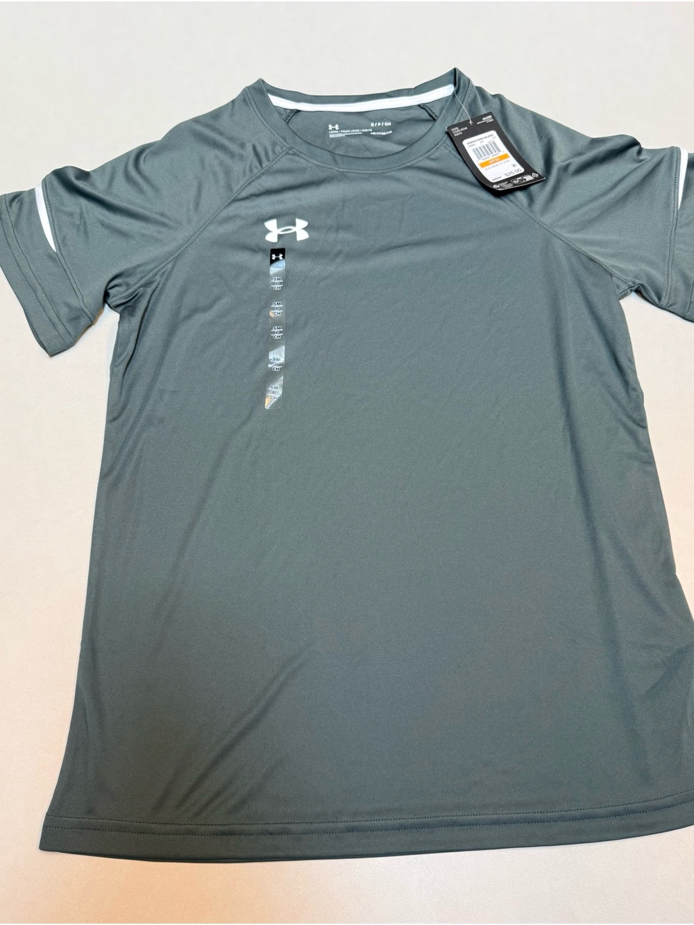 Under Armour Short Sleeve Performance Tee — Slate Gray with White Logo